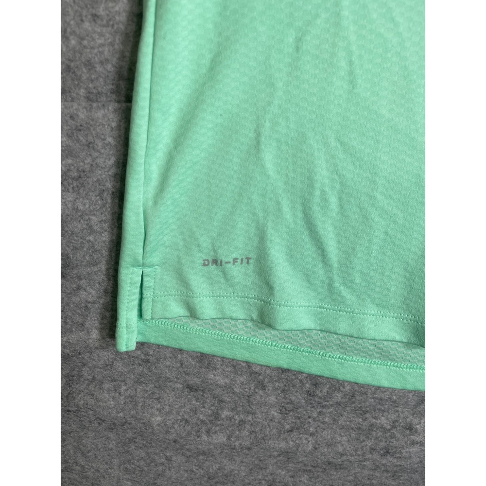 Nike Golf Dri-FIT Sleeveless Polo Shirt Mint Green Quarter Zip Womens Large - Picture 4 of 11